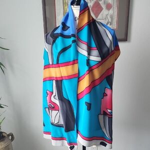 Hand Painter Batic Silk Scarf